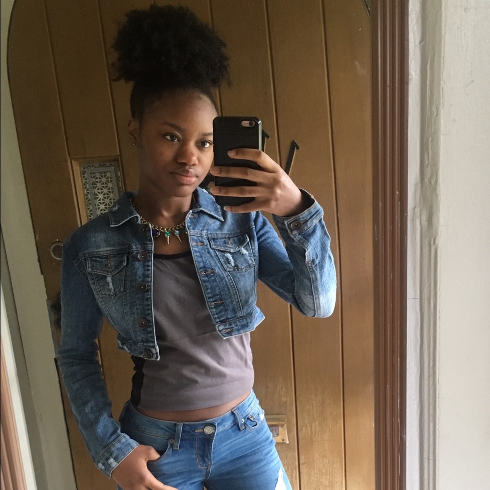 Distressed Cropped Jacket