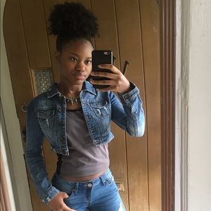 Distressed Cropped Jacket