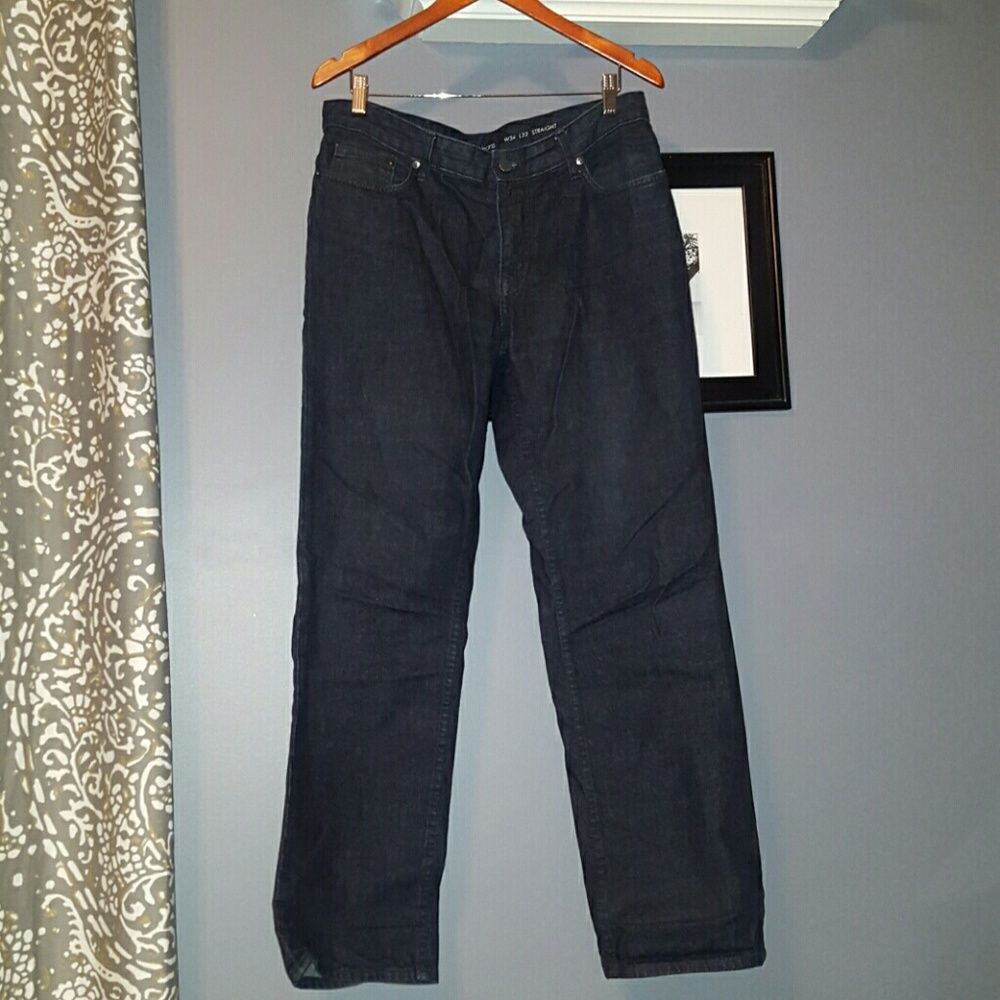 Calvin Klein straight fit dark rinse denim 34x32