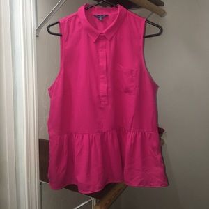Pink Peplum Dress Shirt
