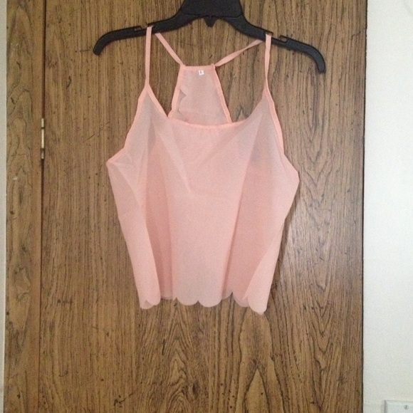 🌼5 for $25🌼 NWOT Chiffon Peach Blouse - Picture 3 of 5