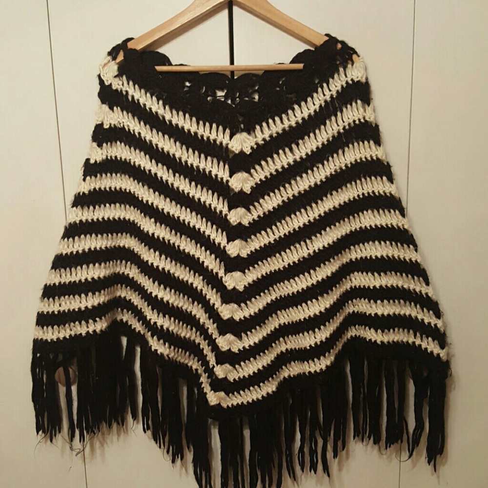 Hand-made Knitted Poncho