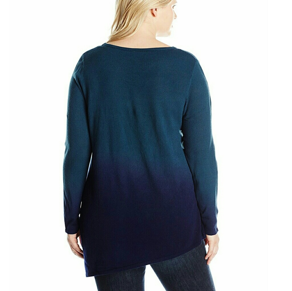 Leo  & Nicole Women’s Plus Size Ombre Top - Picture 2 of 2