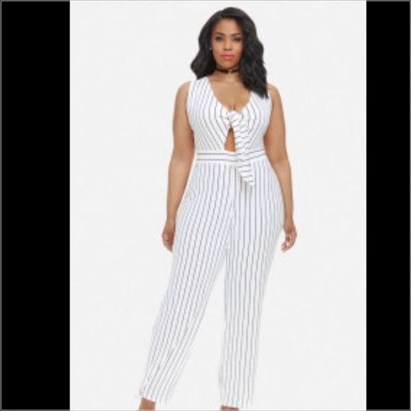 fashion to figure white jumpsuit