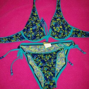 Blue/ green shimmer bikini