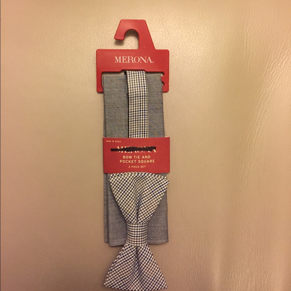 NWT 🌸 Men's Merona Bow Tie and Pocket Square
