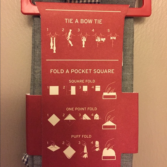 NWT 🌸 Men's Merona Bow Tie and Pocket Square - Picture 3 of 4