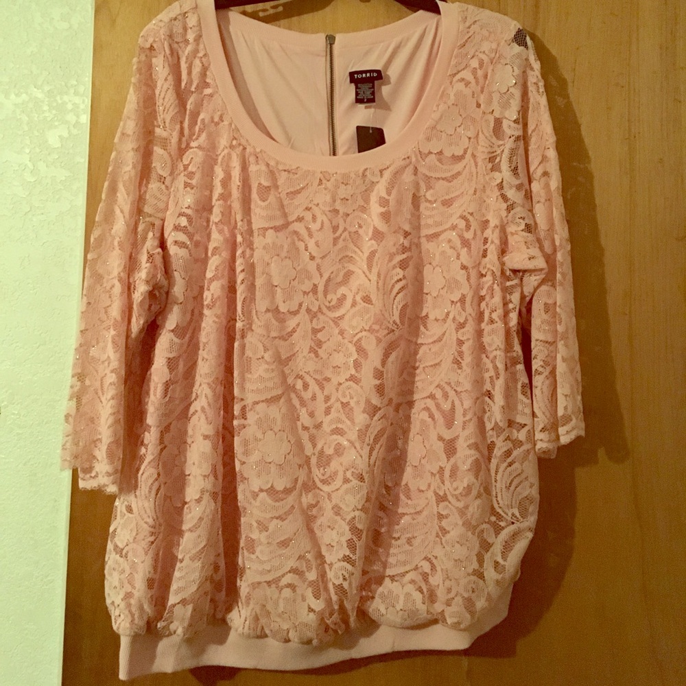 Never been worn Torrid Sparkle Lace Sweatshirt