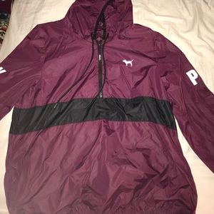 victoria's secret pink light quarter zip