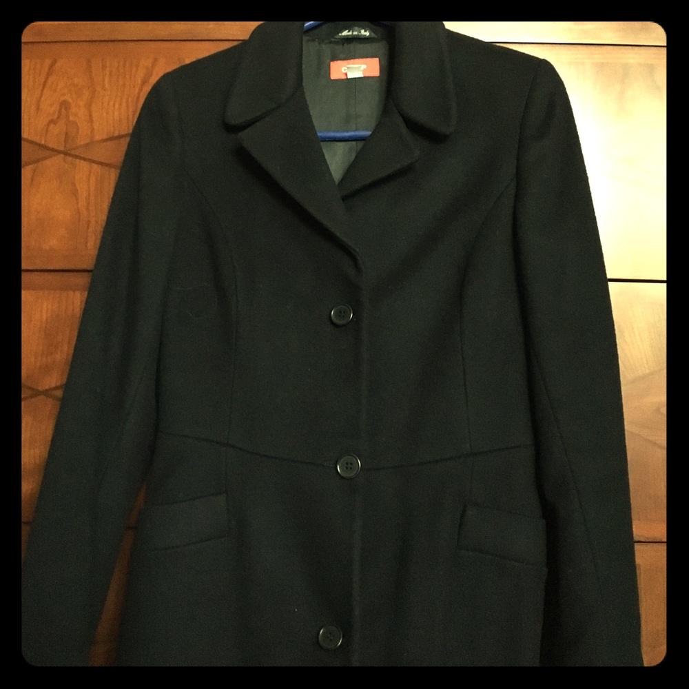 Barney's NY Co-Op Sz 2 black wool/cashmere coat