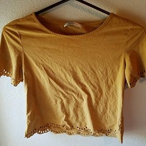 Swade Yellow crop top