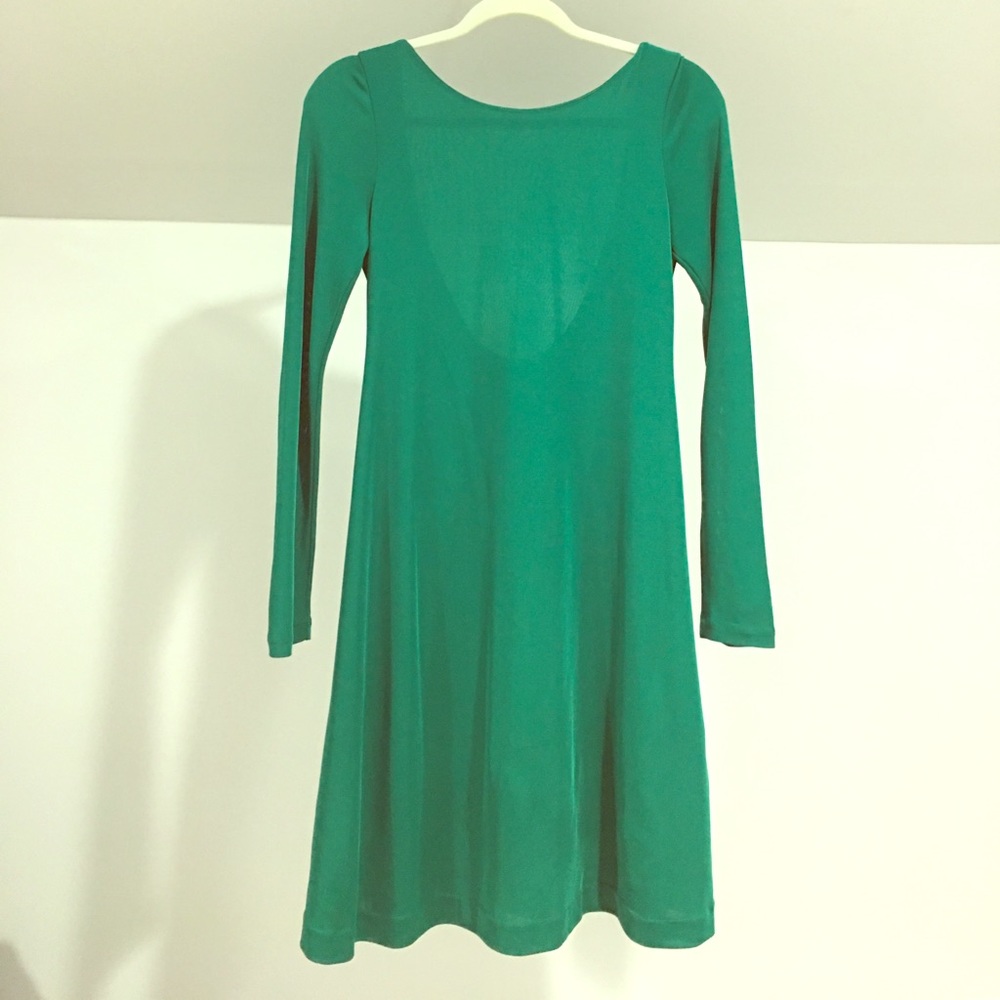 Zara Open back Green dress