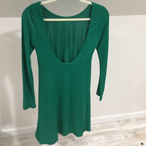Zara Open back Green dress - Picture 2 of 3