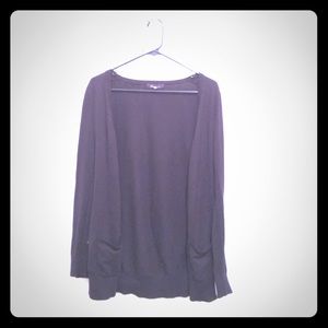 Long black Forever21 cardigan w/ buttons & pockets