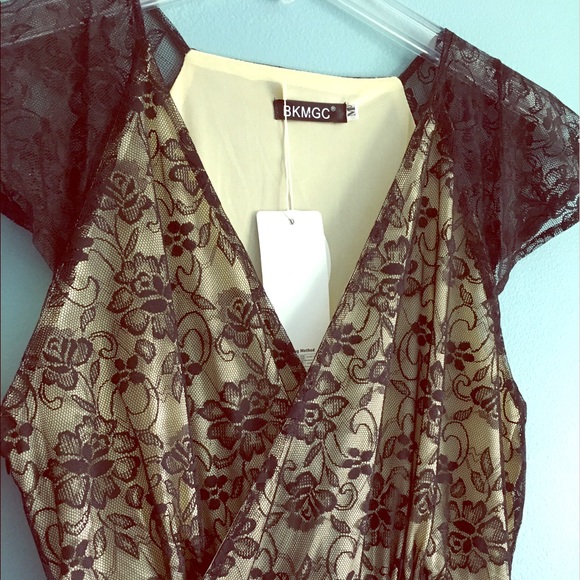 Floor Length Lace Dress - Picture 3 of 5