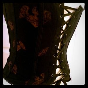 Edgy Short Torso Corset Style Shirt