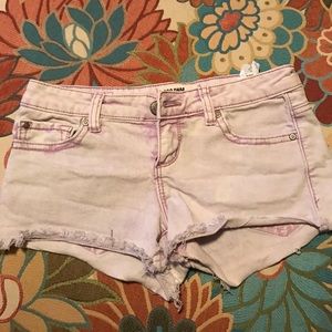 Garage denim shorts in purple