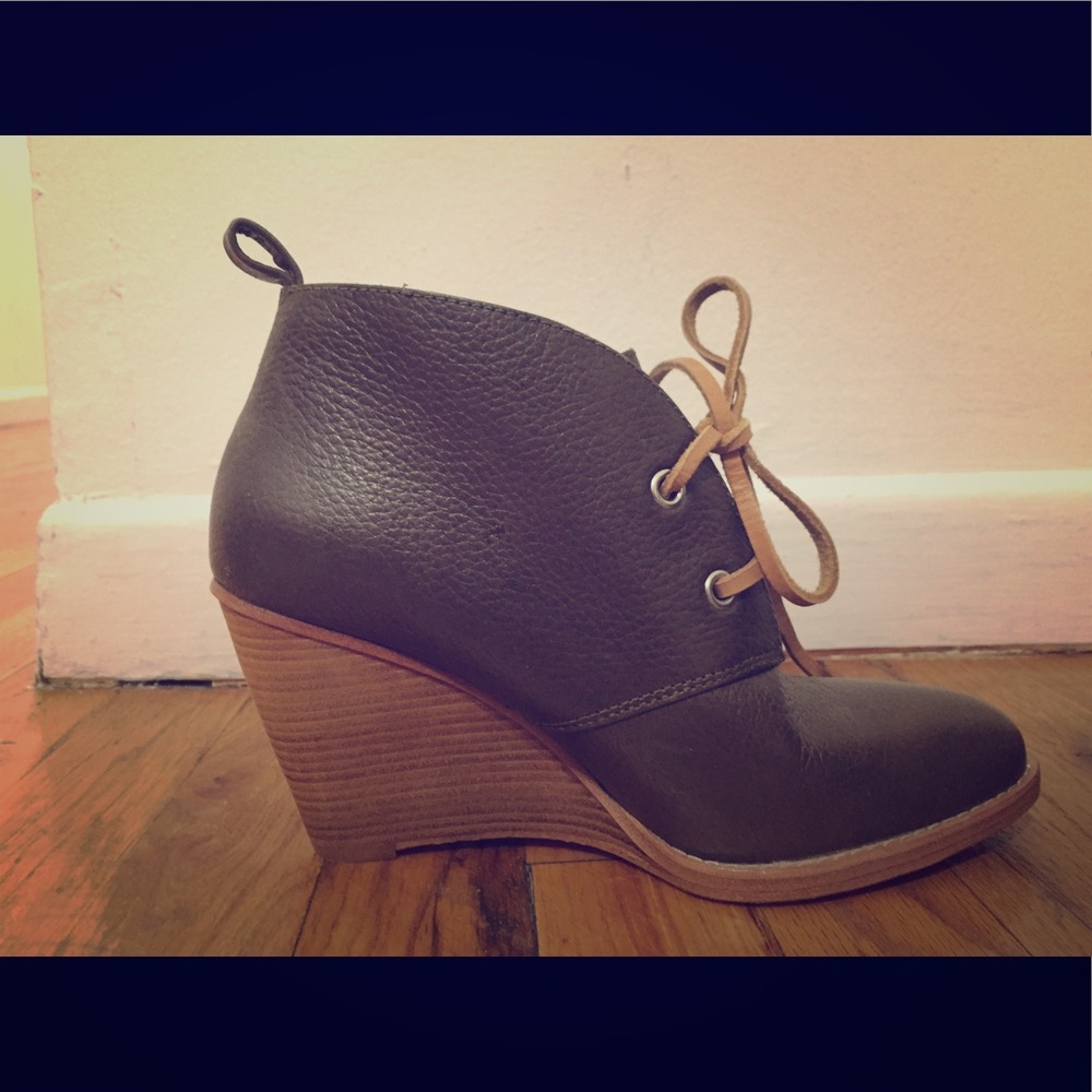 Cole Haan lace up booties
