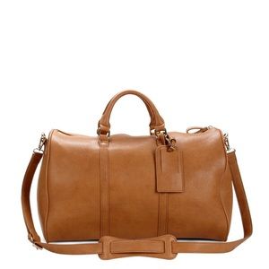 Sole Society Cassidy Vegan Weekender Duffle COGNAC