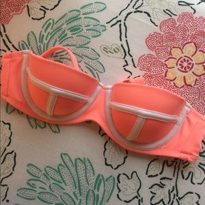 Victoria's Secret Swim Top Peach bandeau 32A
