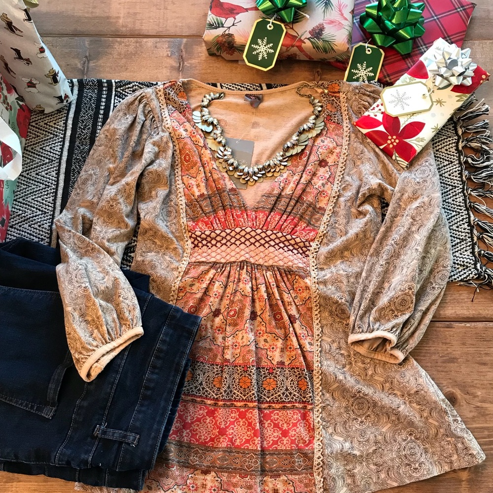 NWT Anthropologie Language Blouse