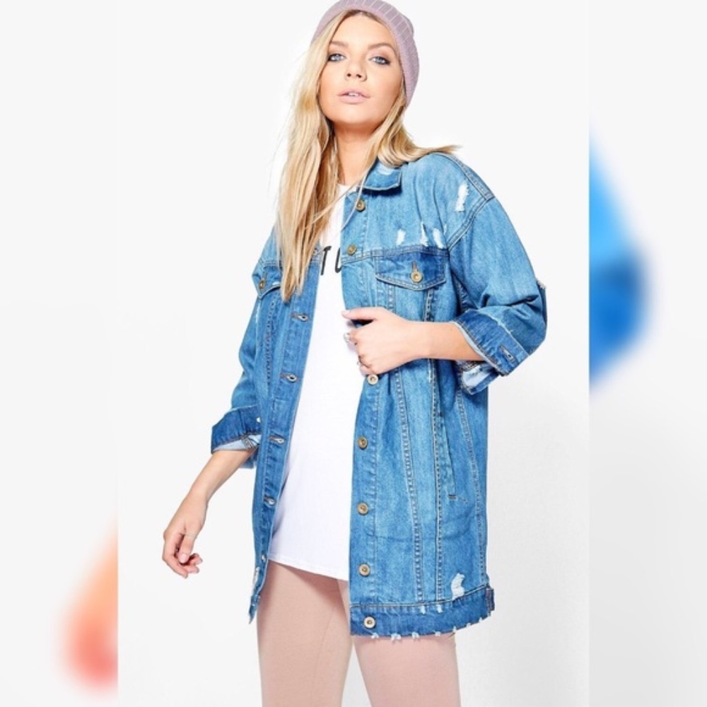 ** RESTOCKED ** Sierra Oversized Denim Jacket - Picture 4 of 5