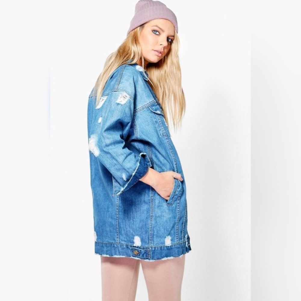 ** RESTOCKED ** Sierra Oversized Denim Jacket - Picture 3 of 5