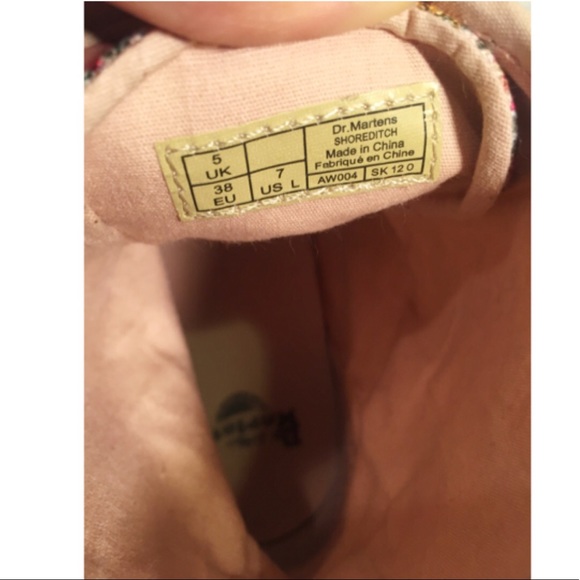 Floral Dr Martens "Shoreditch" canvas boots size 7 - Picture 3 of 3