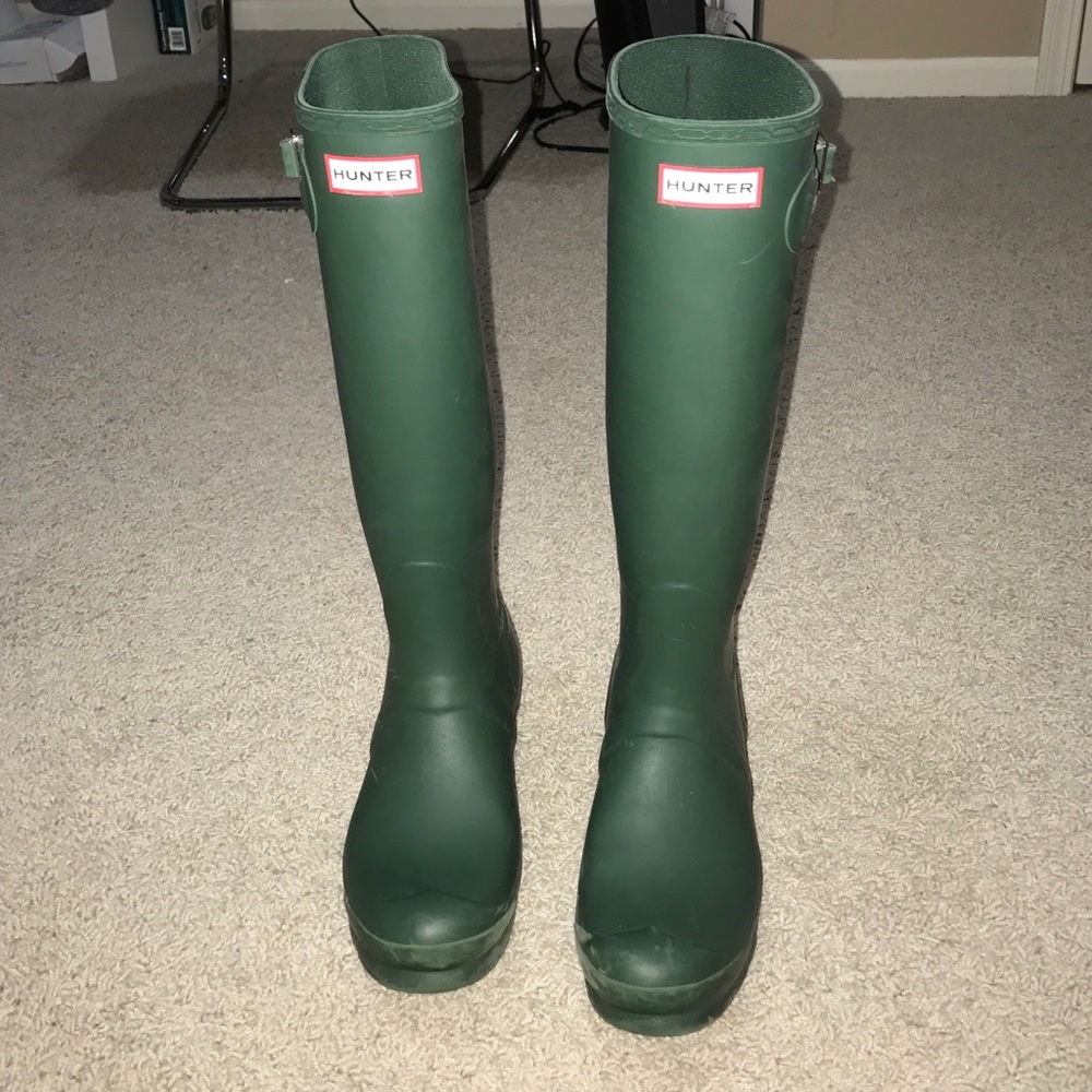 Tall Forest Green Hunter Boots