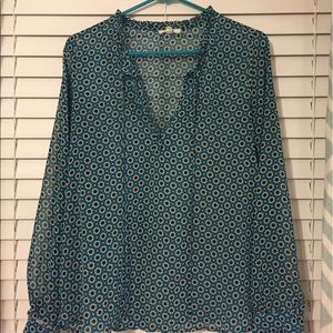 Anthropologie Pleione Patterned Blouse