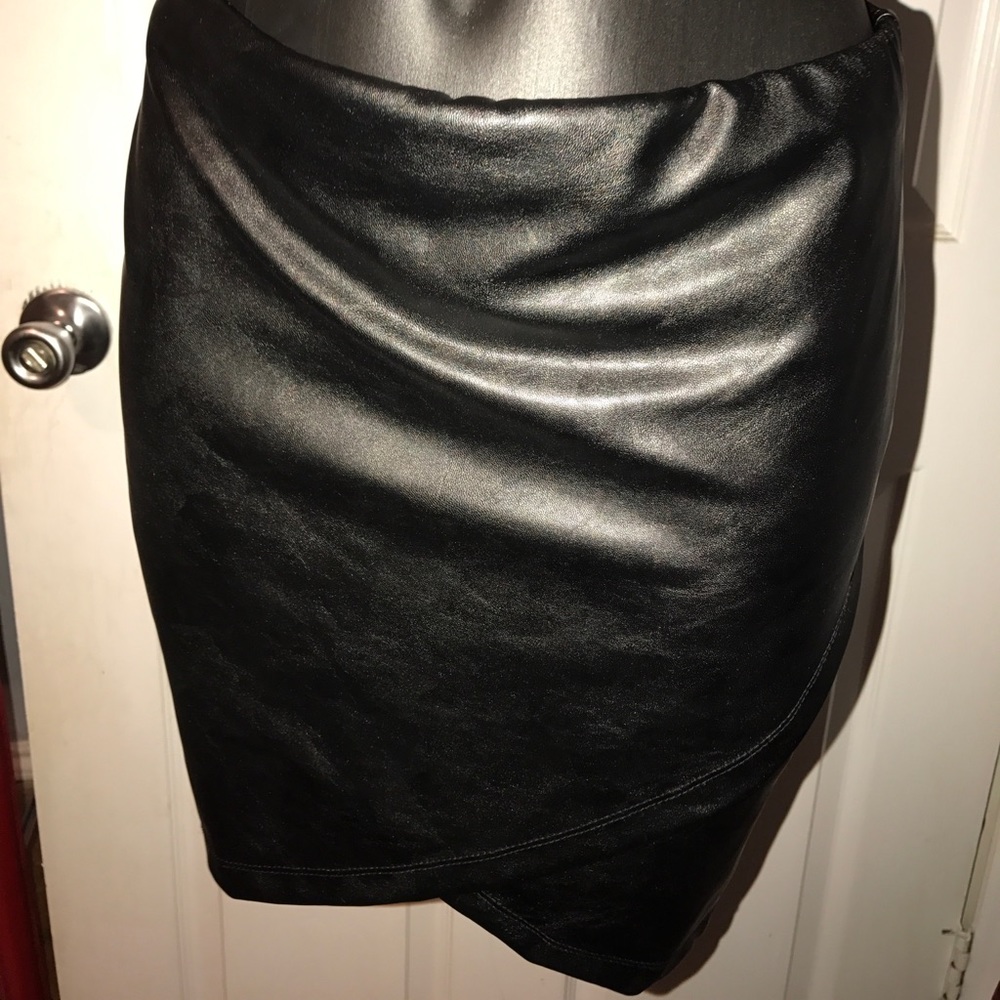 Black leather Skirt