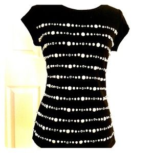 Pearl and Gem Stripe Blouse