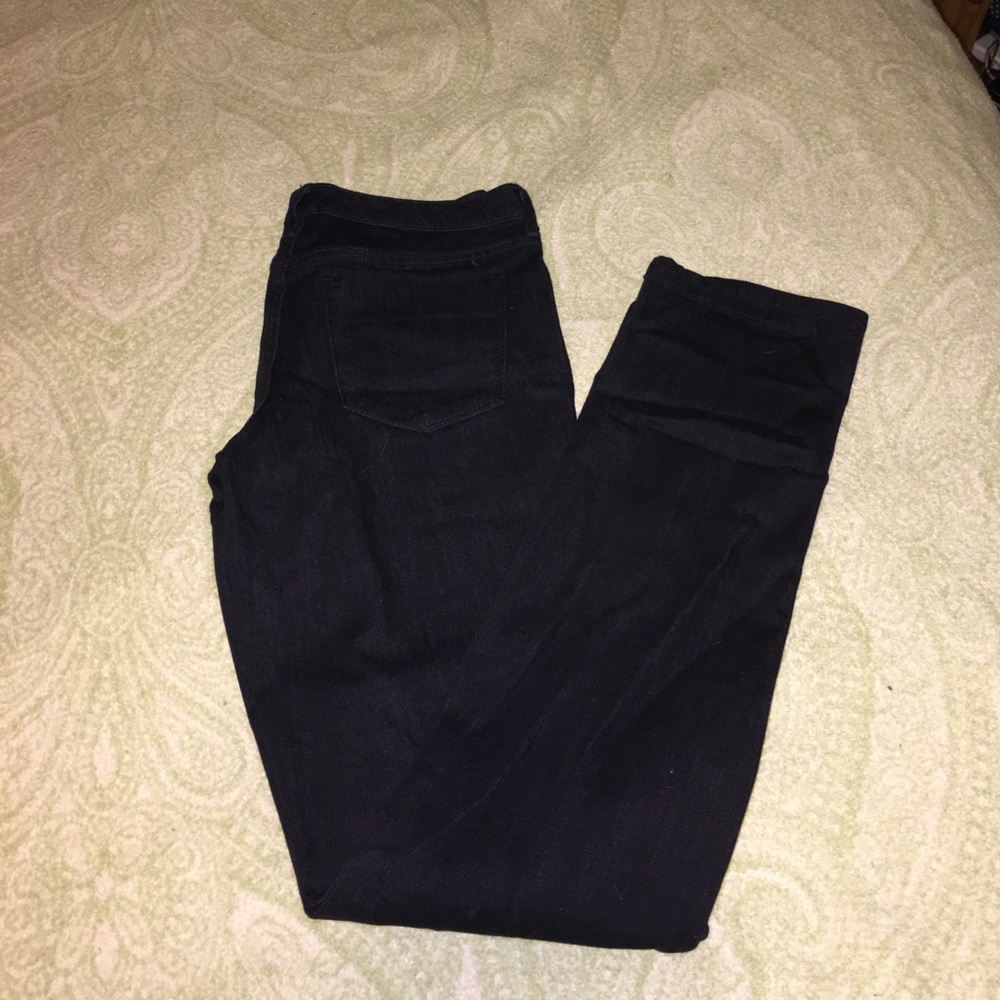 Straight leg dark jeans