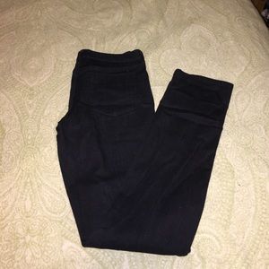 Straight leg dark jeans