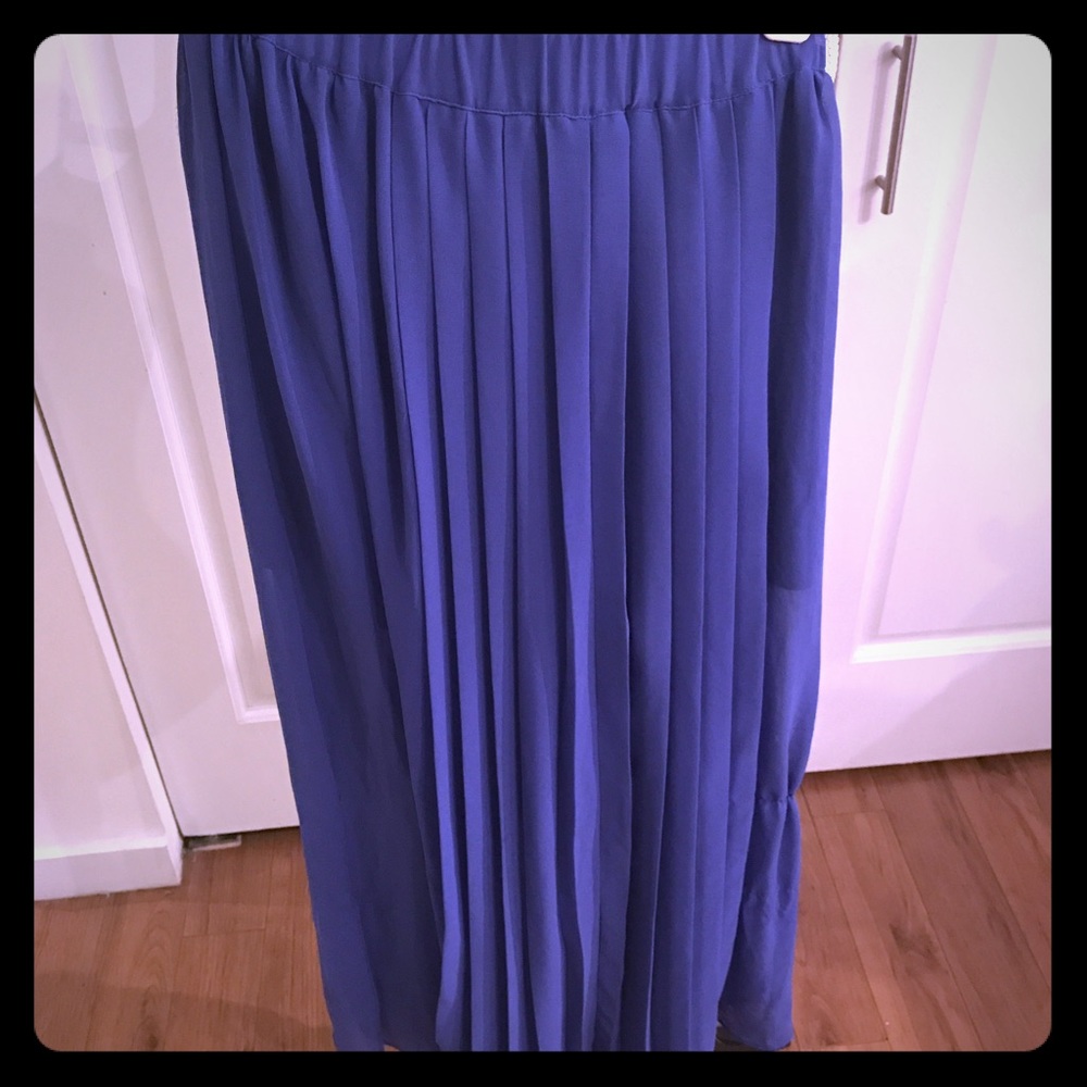 Silk Blue Violet Maxi skirt