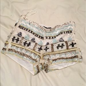 Beaded Zara shorts