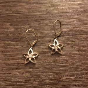 Silver flower earrings