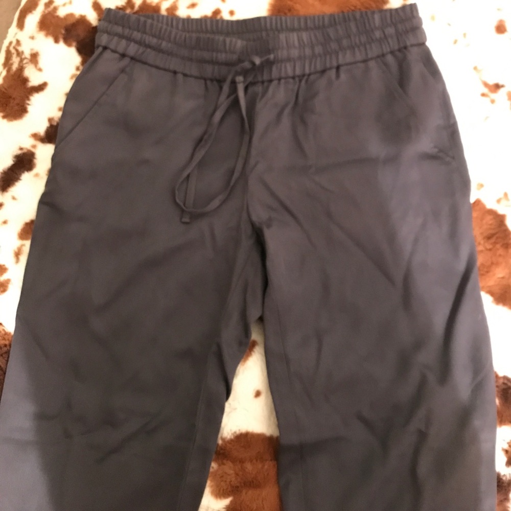Grey LOFT drawstring pants