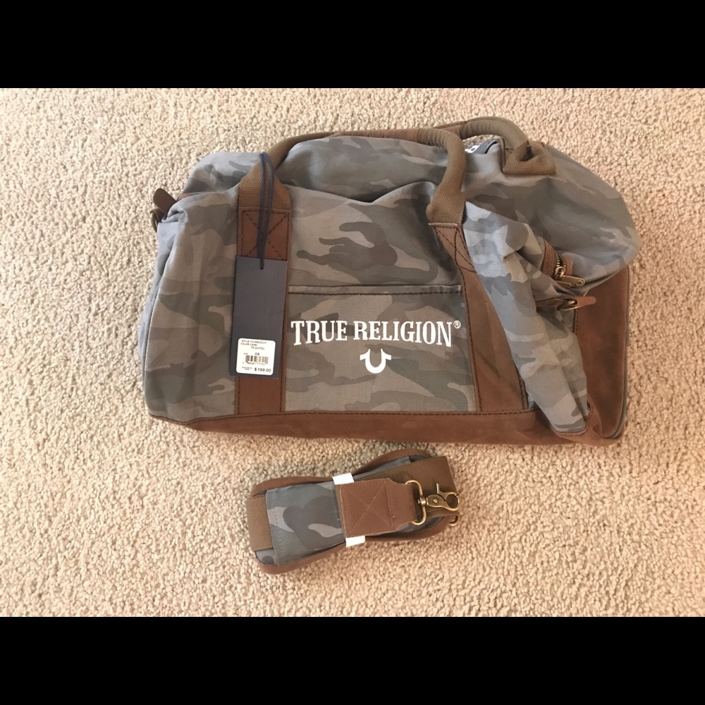 True Religion large Military Duffle Bag