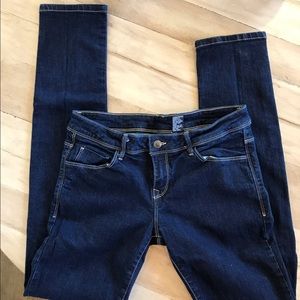 Dark denim skinny jeans