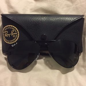 Ray Ban Aviator RB3025 58 Sunglasses Black/Green