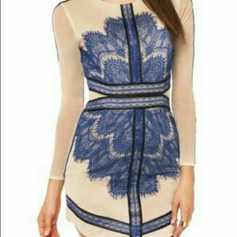 SALE! Blue Eyelash Lace Mini