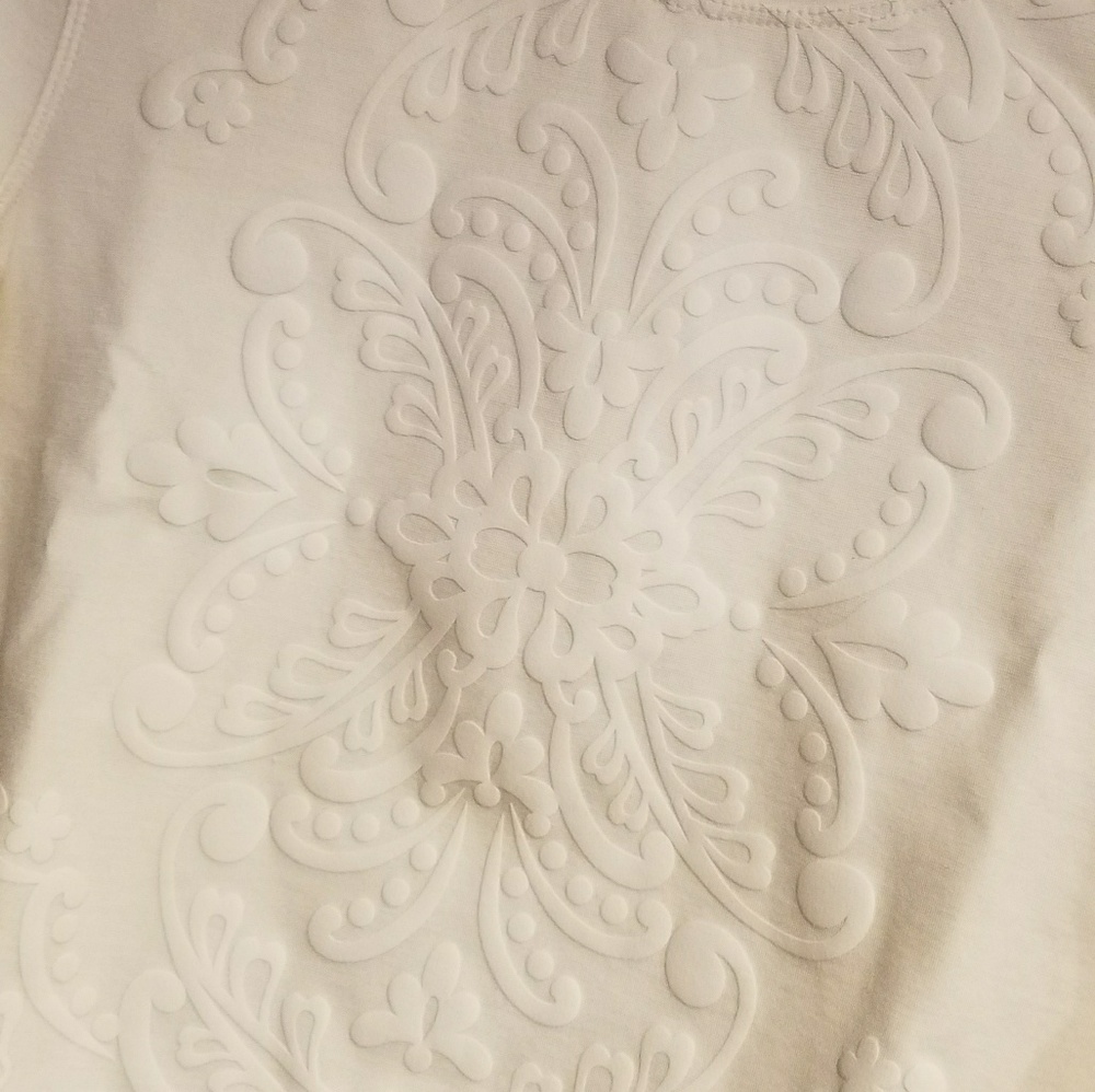 Banana Republic White Folk Pattern Sweatshirt