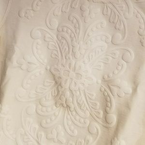 Banana Republic White Folk Pattern Sweatshirt