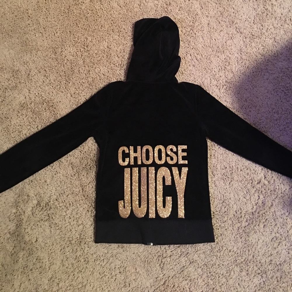 Juicy Couture Black Velour Sweatshirt