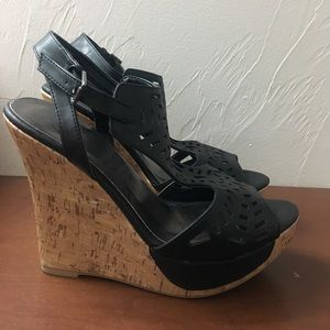 Black Sandal Wedges