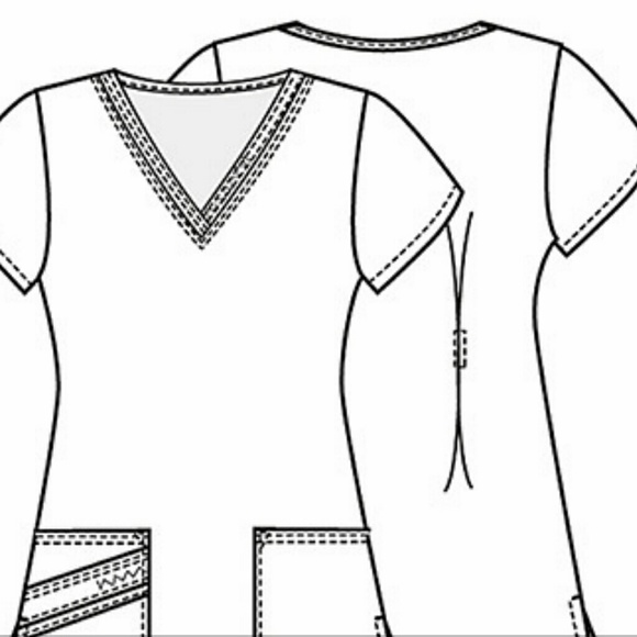 Royal Blue Scrub Top - Picture 2 of 2