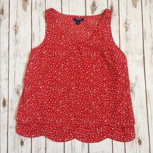Old Navy Scallop Bottom Polka Dot Top