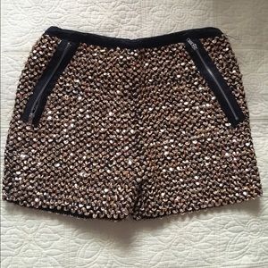 GOLD sequin stretchy shorts