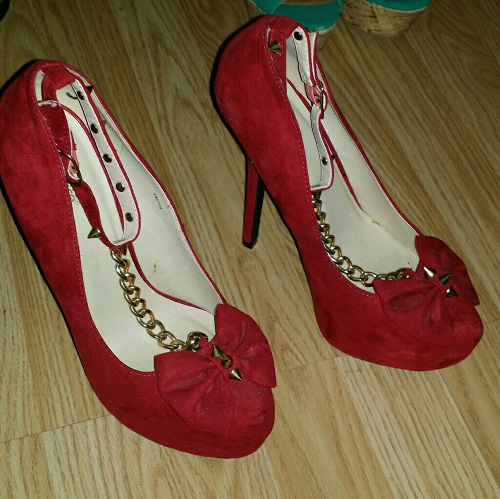 Charlotte russe Red Spike High Heels
